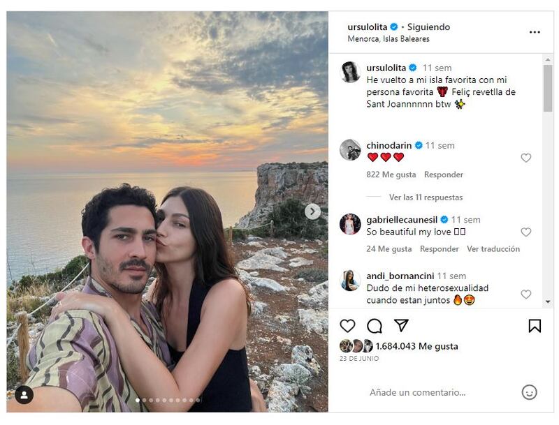 Úrsula Corberó y Chino Darín forman una de las parejas de actores más sólidas