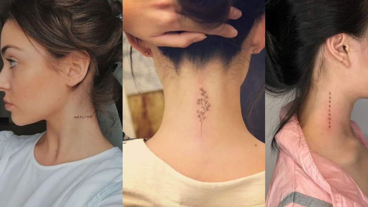 Tatuajes en el cuello para mujeres