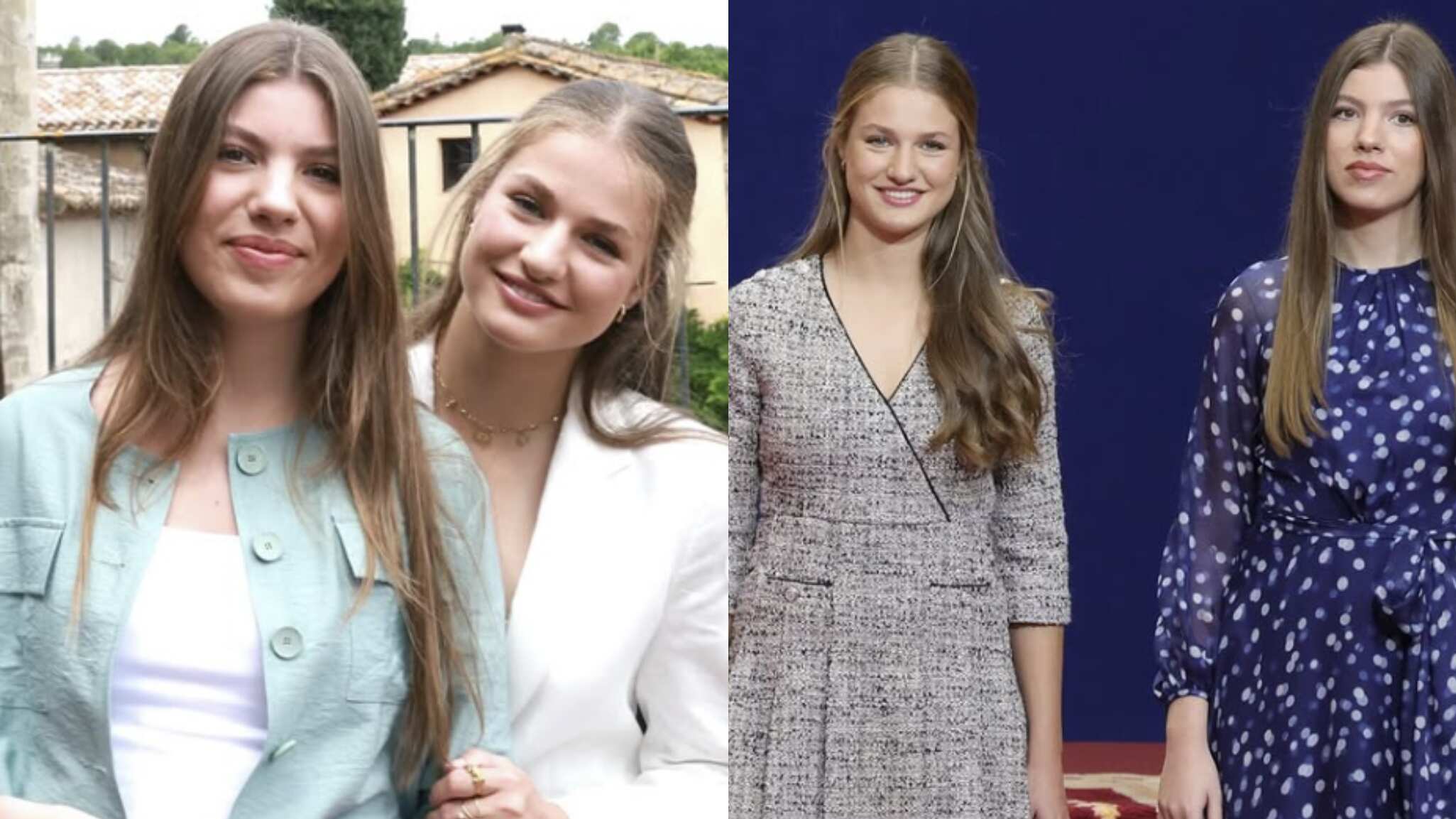 La princesa Leonor junto a la infanta Sofía