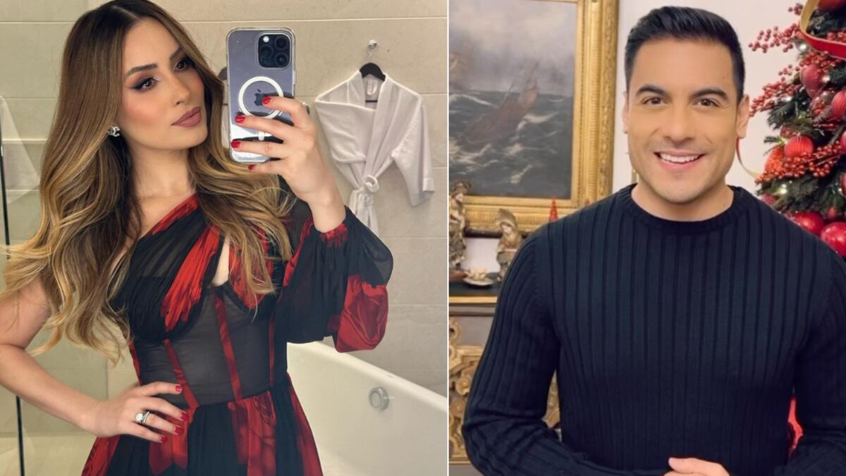 La pareja sorprendió a sus seguidores con una tierna postal navideña junto a León.