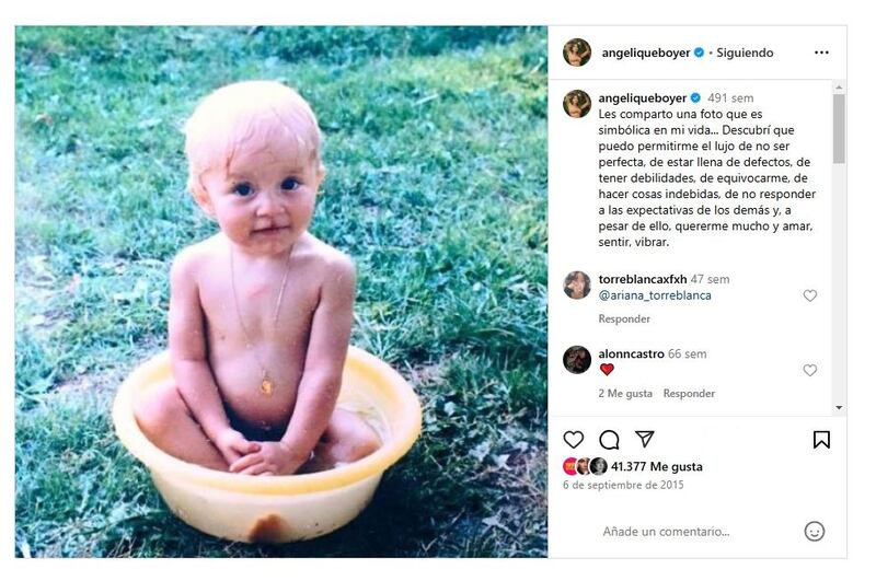 Angelique Boyer ha compartido varios retratos de su infancia en redes sociales