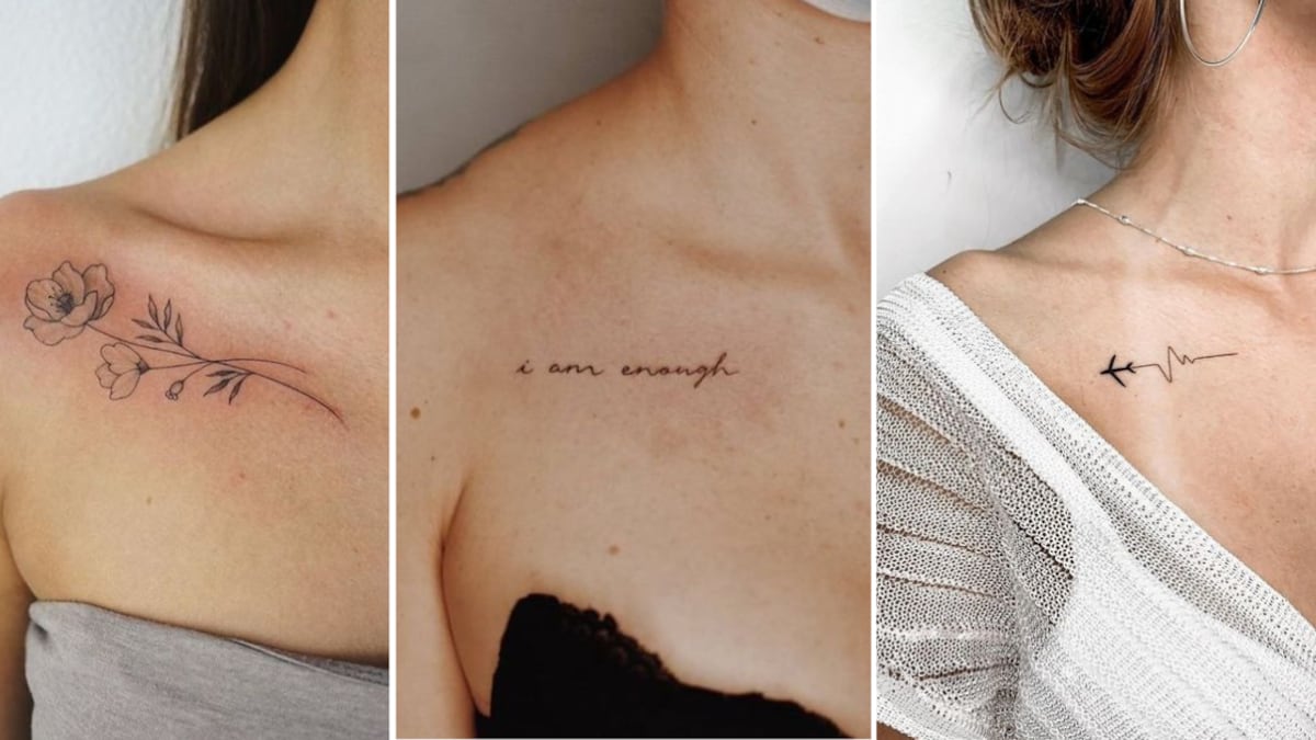 Tatuajes en la clavícula para mujeres