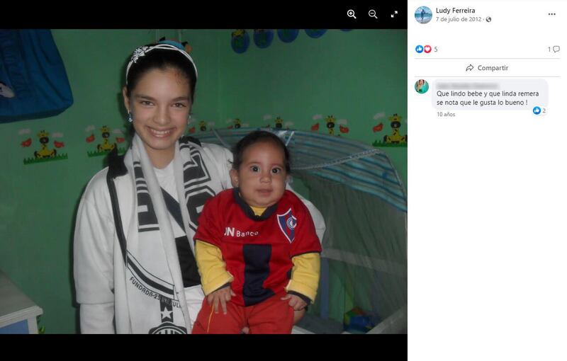 Nadia Ferreira y su sobrino