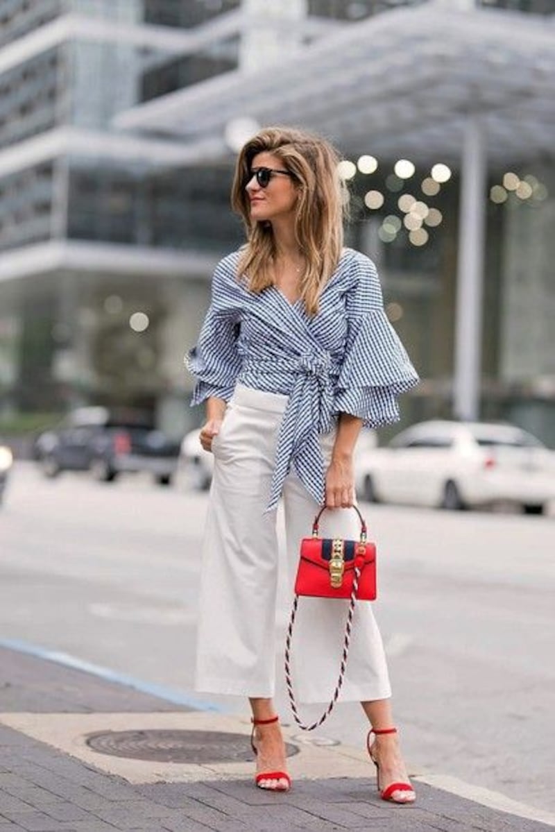 Pantalones culotte blancos