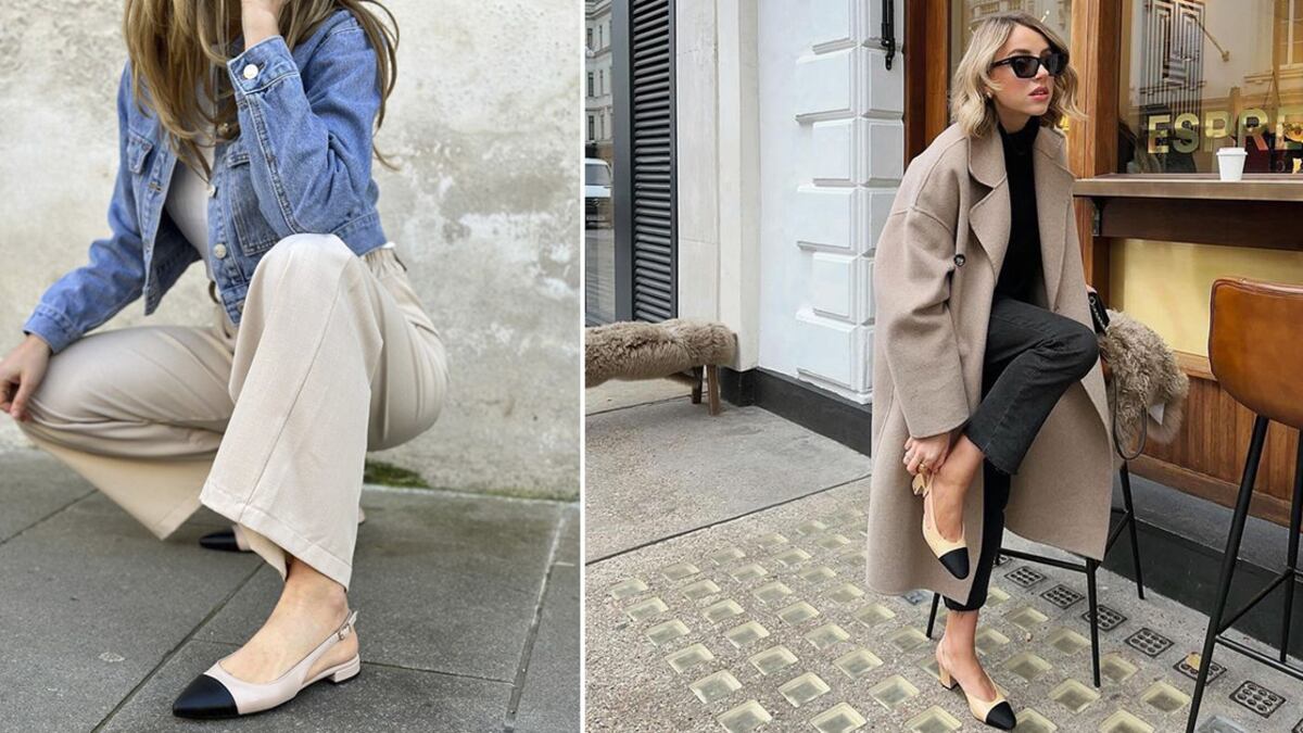 Moda bailarinas bicolor