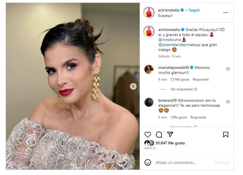 Natalia Ramírez en la actualidad