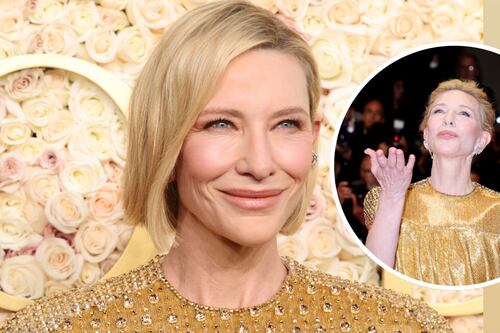 Cate Blanchett reutiliza vestido de Louis Vuitton en alfombra roja de los Globos de Oro