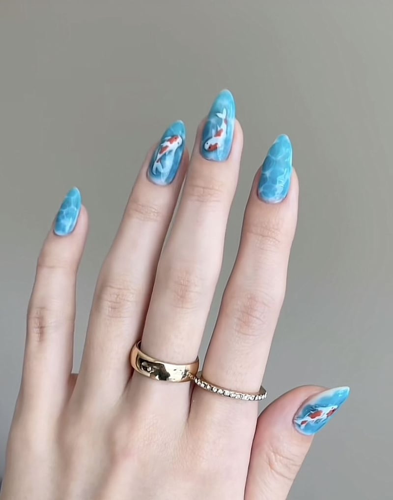 Ideas de diseños de uñas de pez para inspirarte
