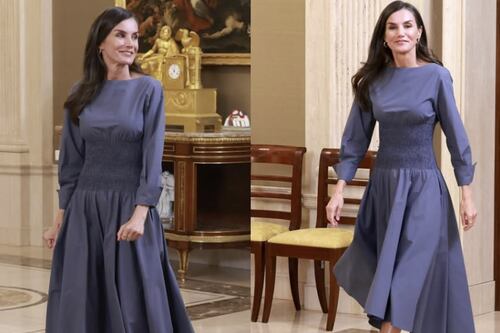 Reina Letizia impacta en evento con espectacular look, pero este detalle en su cuello se robó las miradas