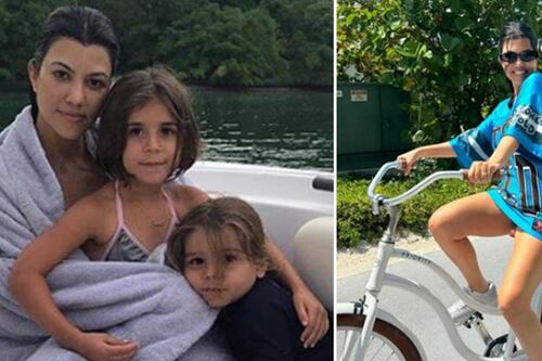 “Qué clase de madre es”, critican a Kourtney Kardashian por dejar que su hijo de 8 años use zarcillo