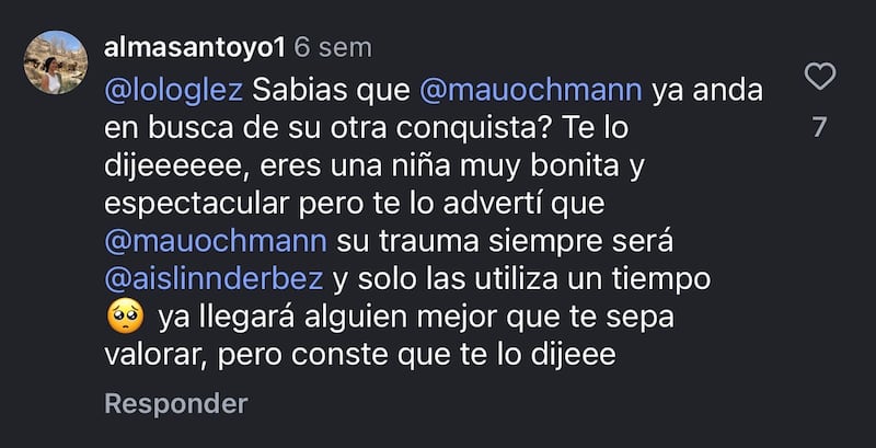 Fans advirtieron a Lorena González semanas atrás