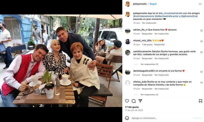 Rosita Pelayo junto a grandes actores