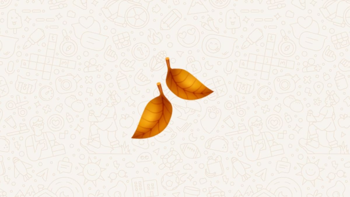 El emoji de hojas naranja es muy popular en el otoño