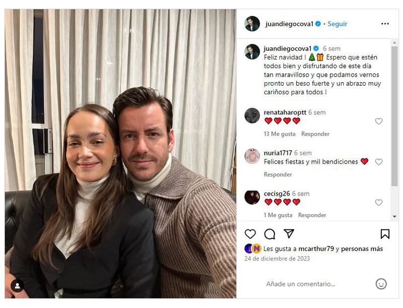 Juan Diego Covarrubias junto a su esposa, Renata Haro