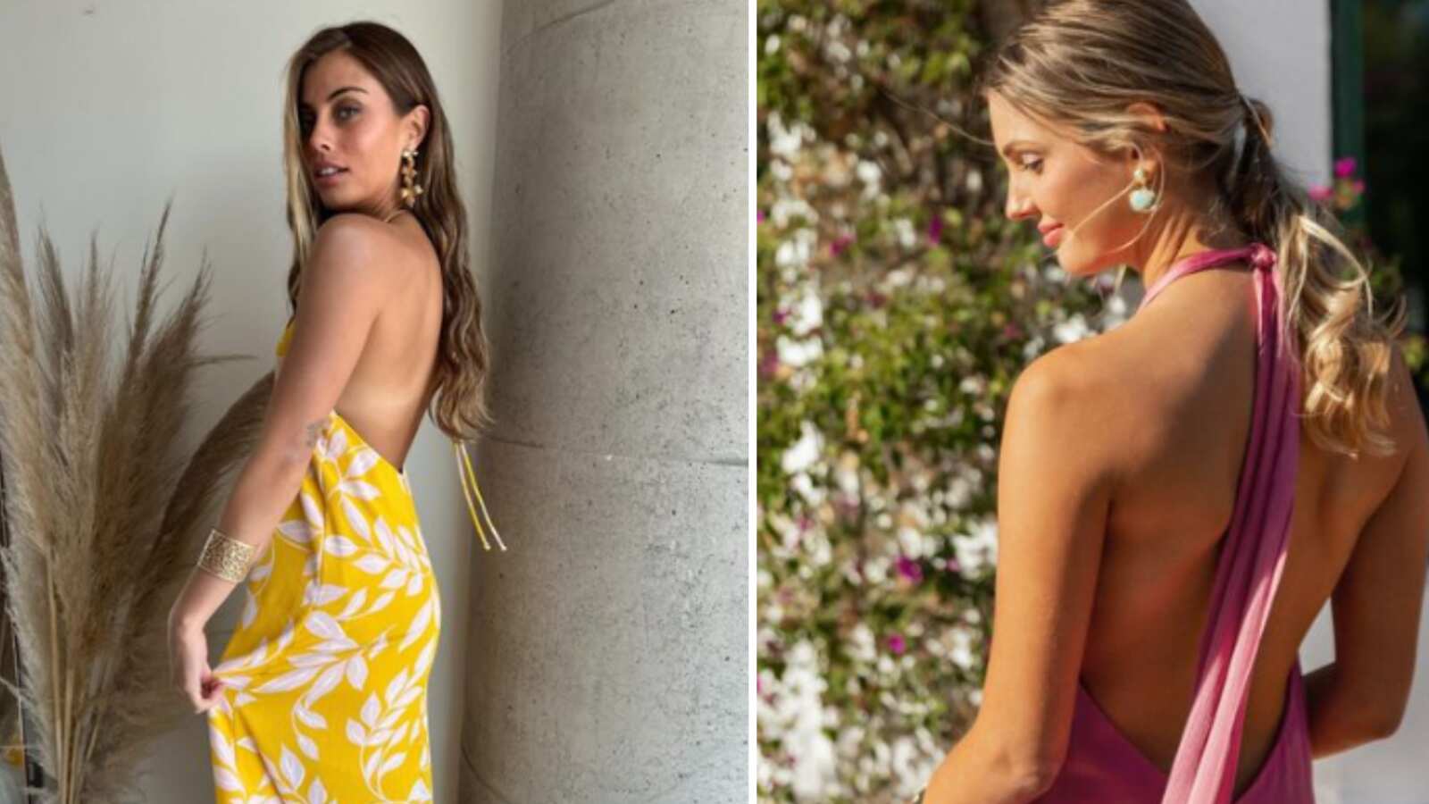 Vestidos y blusas con escote en la espalda