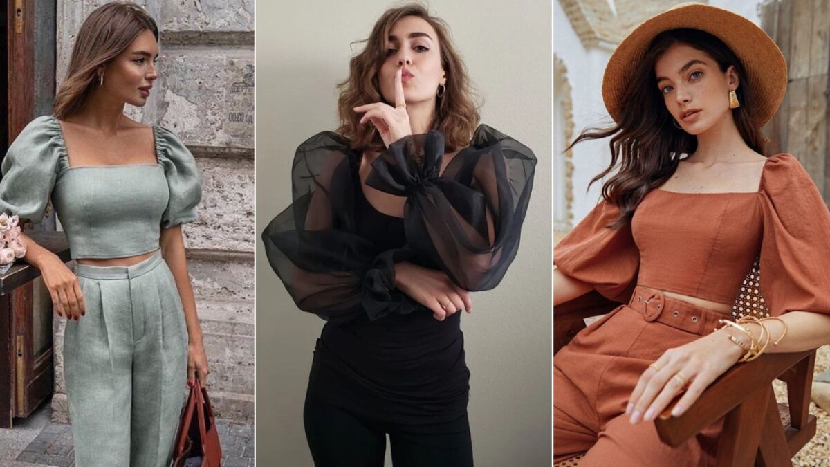 Las blusas estilo ‘bridgerton’ serán furor en primavera y así las puedes llevar tú esta temporada.