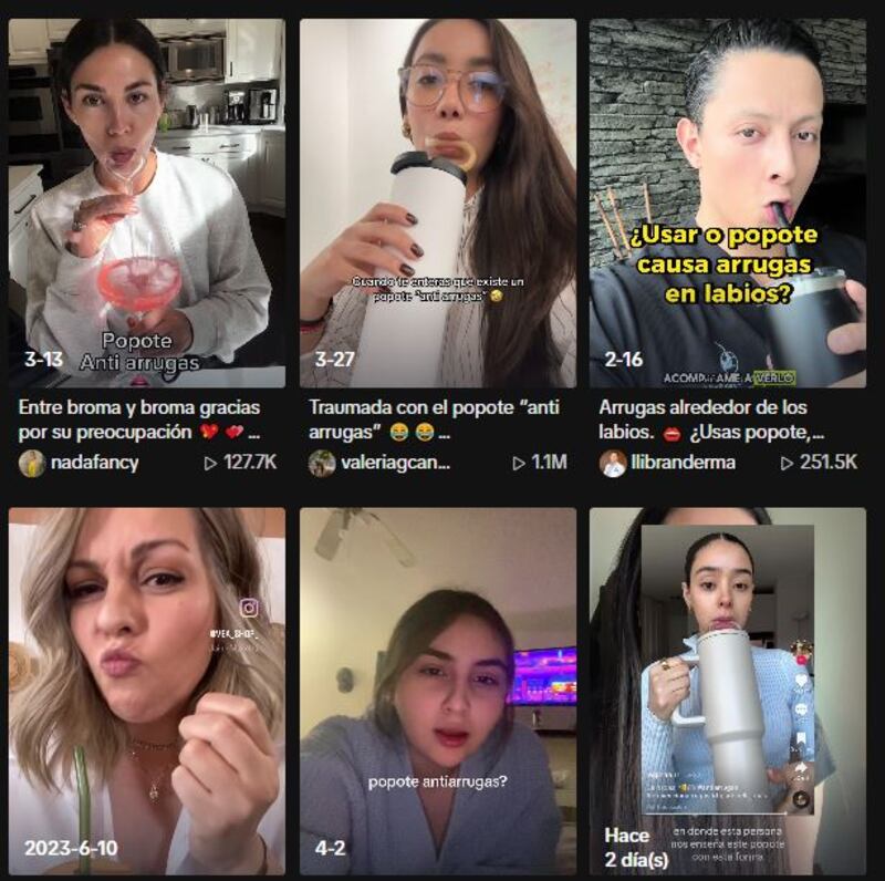 Los "popotes antiarrugas" son la última tendencia en TikTok