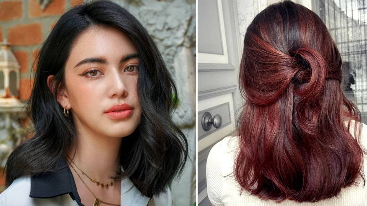 Tinte de pelo negro y tinte de pelo rojo