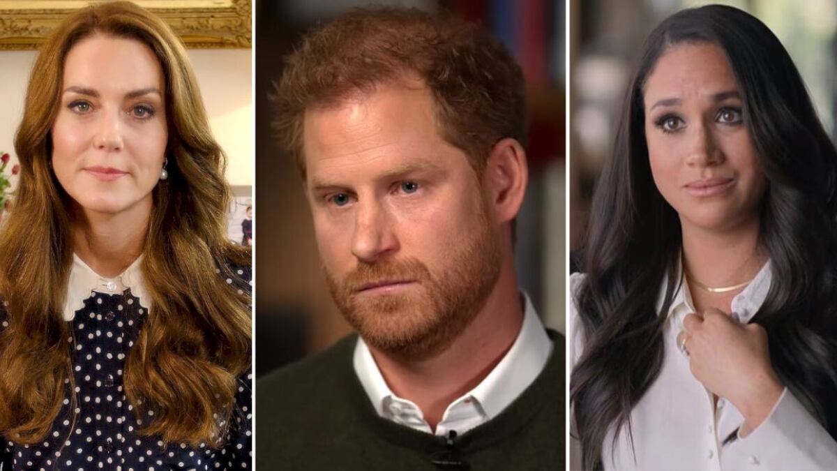 El príncipe Harry, Meghan Markle y Kate Middleton