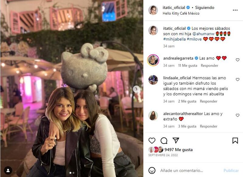 Itatí Cantoral tiene una gran relación con su hija, María Itatí