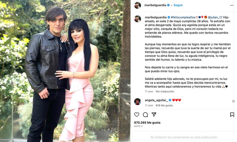 Maribel Guardia y Julián Figueroa