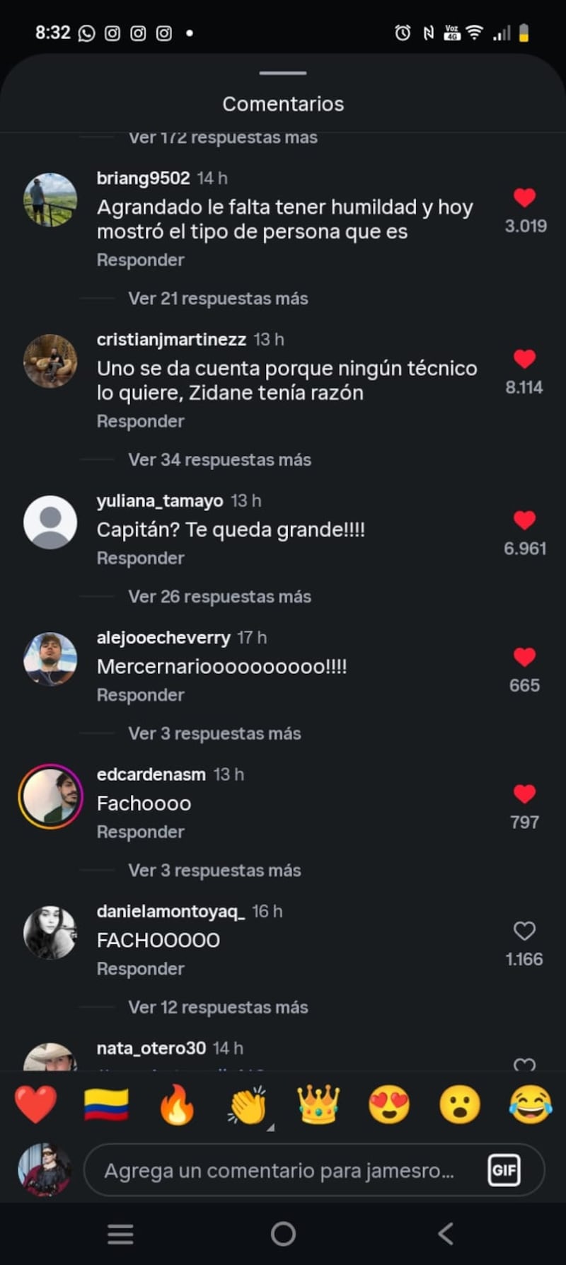 Ataques a James Rodríguez por gesto hacia hija de Petro