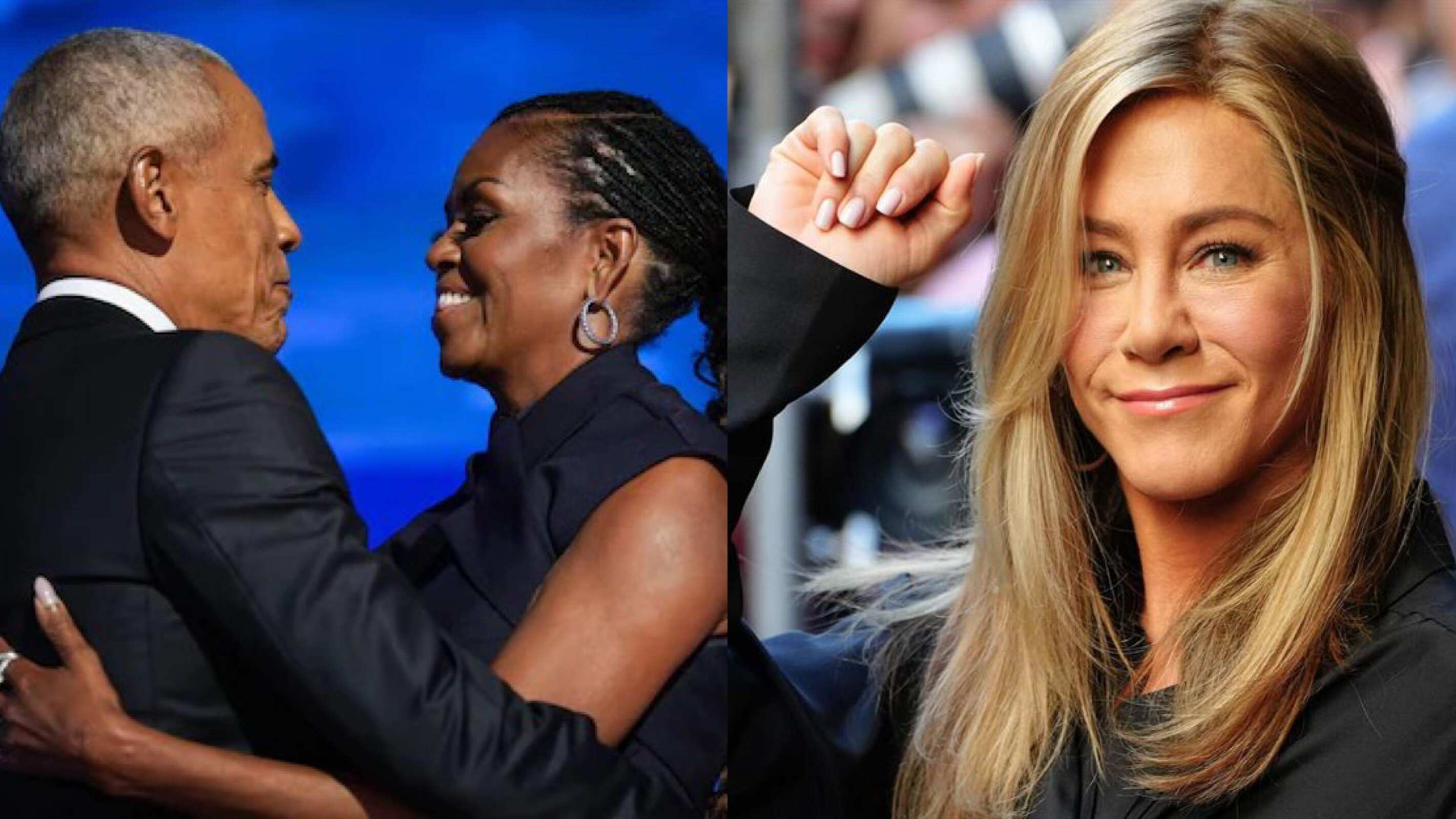 Barack Obama, Michelle Obama y Jennifer Aniston