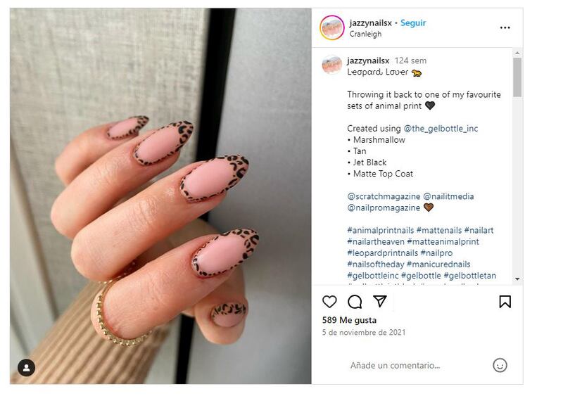 La manicura de animal print puede llevarse con estilo en cualquier temporada