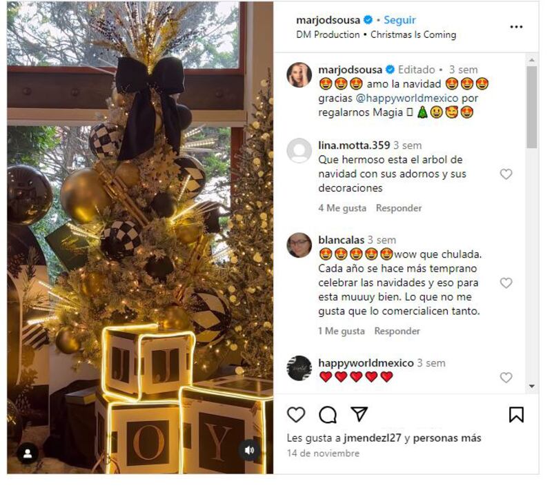 El árbol de Navidad de Marjorie de Sousa