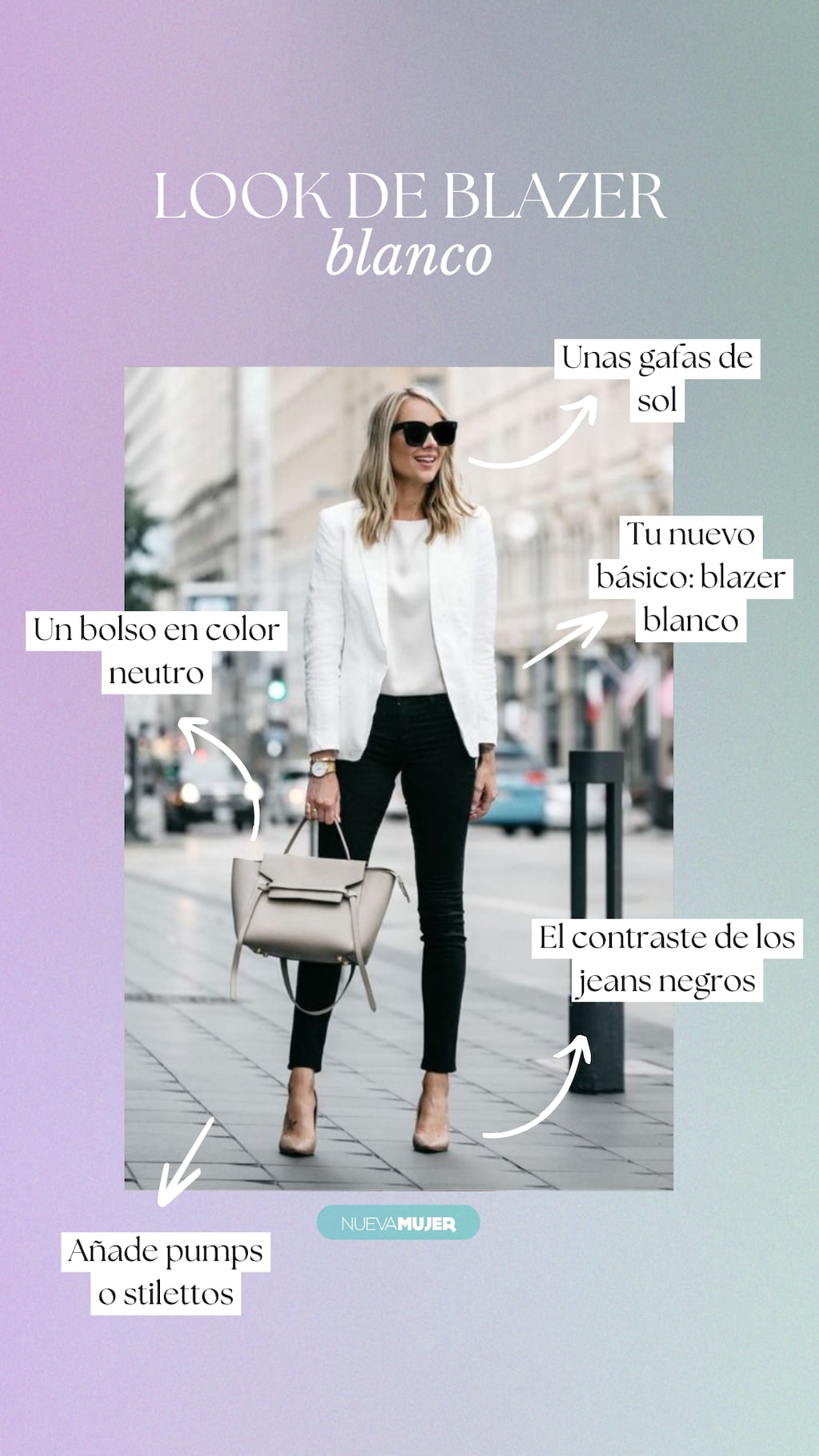Moda: ¿Cómo combinar blazer blanco de forma elegante? – Nueva Mujer