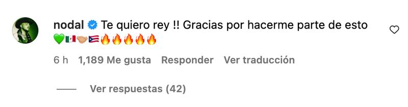 Christian Nodal comenta la publicación de Ricky Martin