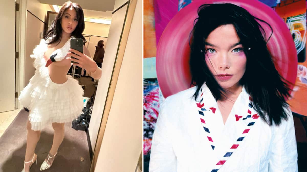 Rosalía causó furor con su ‘disfraz’ de Halloween que rindió tributo a uno de los looks más icónicos de Björk.