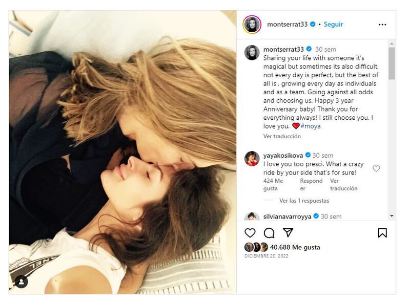 Montserrat Oliver y Yaya Kosikova han protagonizado una historia de amor de película