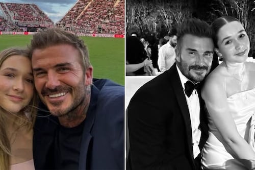 David Beckham posa con su hija Harper, pero un detalle en el look de ella se lleva los aplausos