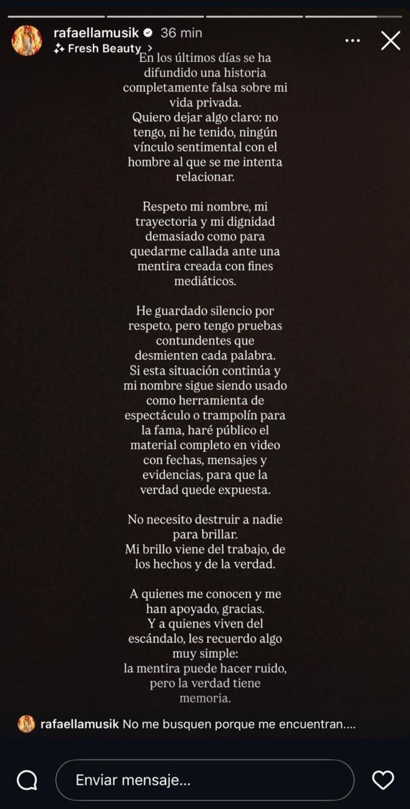 Rafaella Chávez, hija de Marbelle.