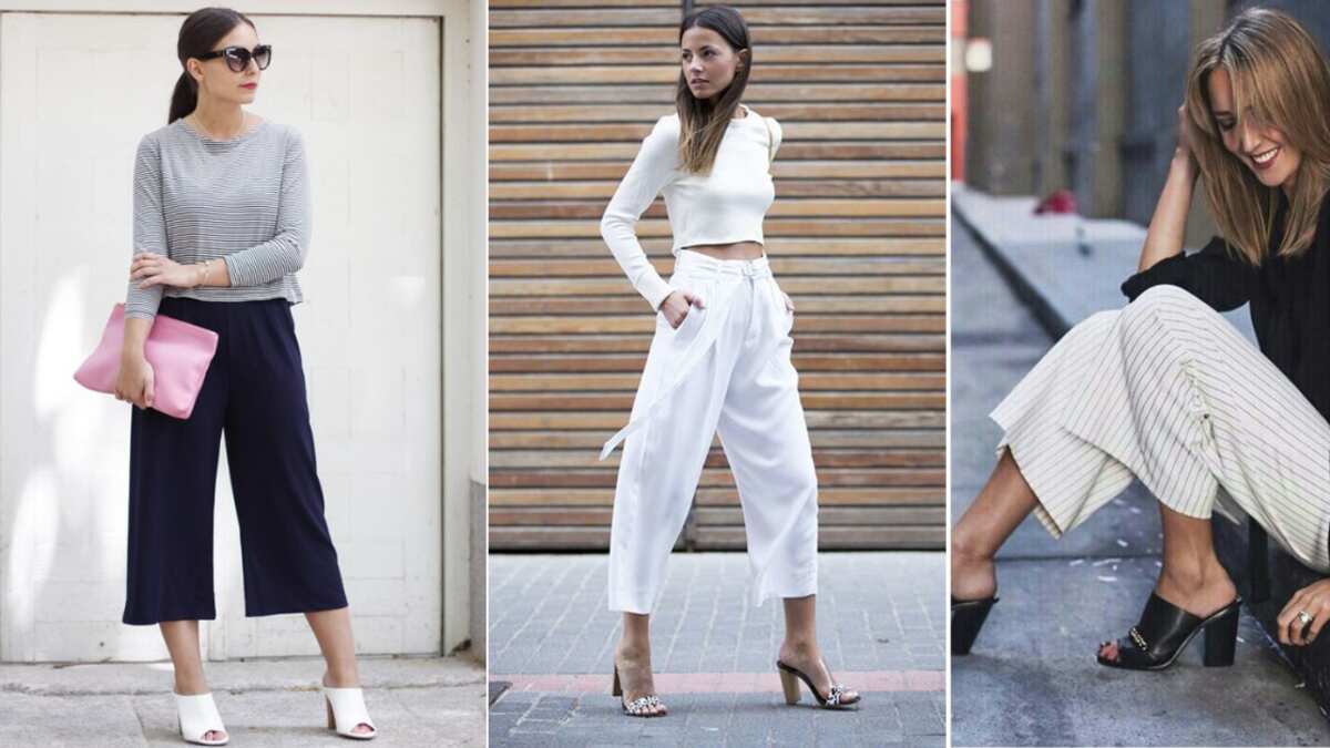 Pantalones culotte y mules