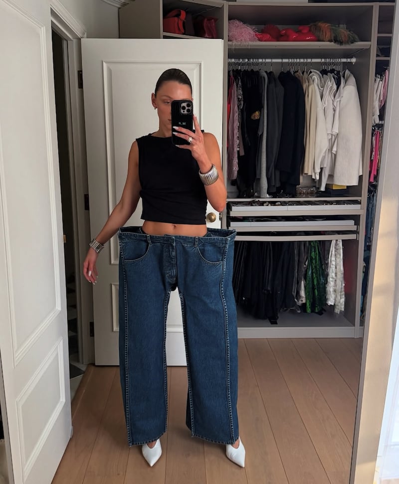 Los jeans cuadrados o 3D.