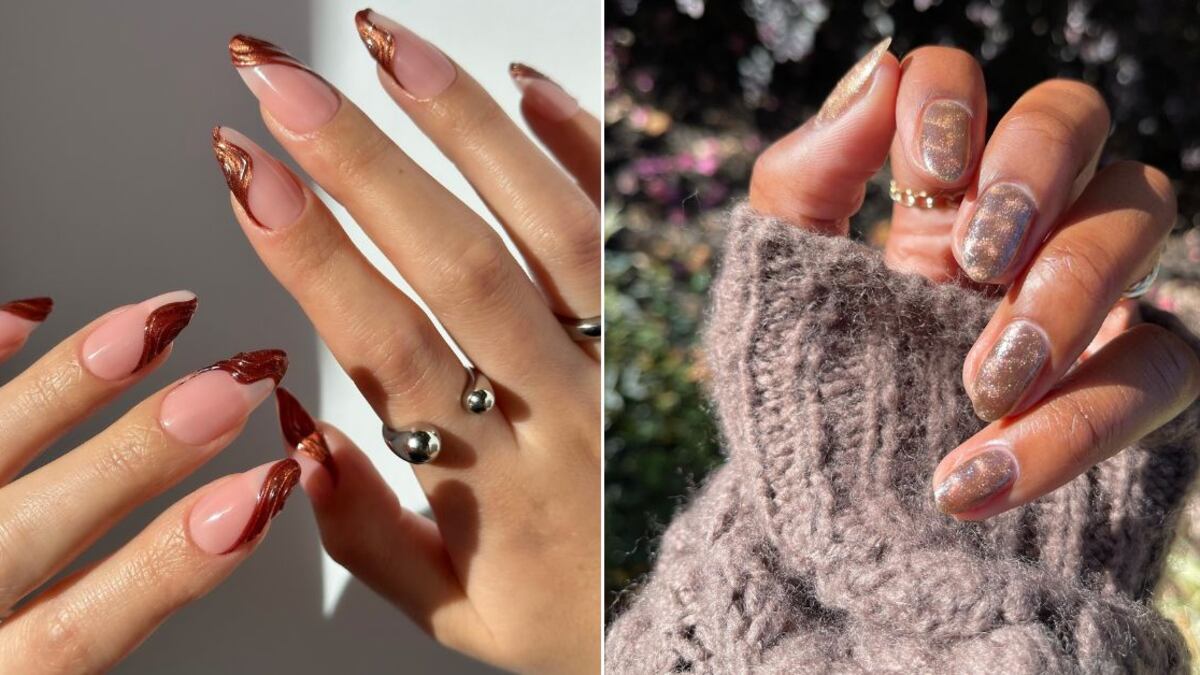 Las 'brown chrome nails' son perfectas para despedir el verano y recibir el otoño a la moda