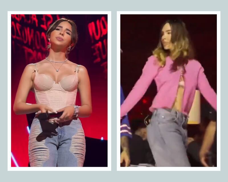 Ángela Aguilar y Belinda en sus ensayos para los Premios lo Nuestro
