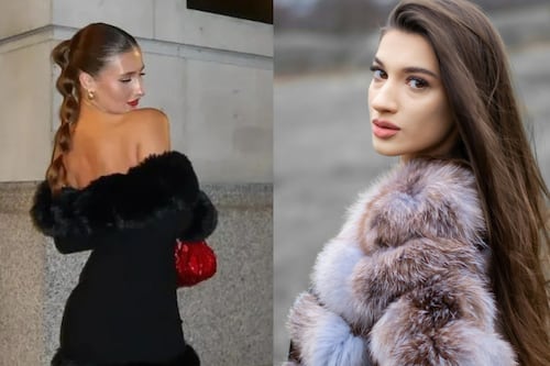 Vestidos furry: la tendencia navideña que arrasa entre celebridades y será tu mejor look para las cenas