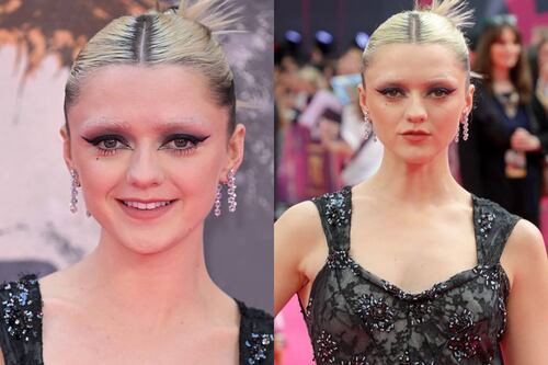 Maisie Williams es el retrato del glamur punk en vestido de encaje negro