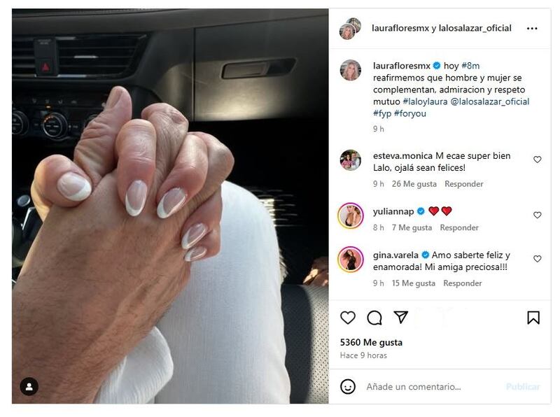 Laura Flores está muy ilusionada con su relación con Lalo Salazar