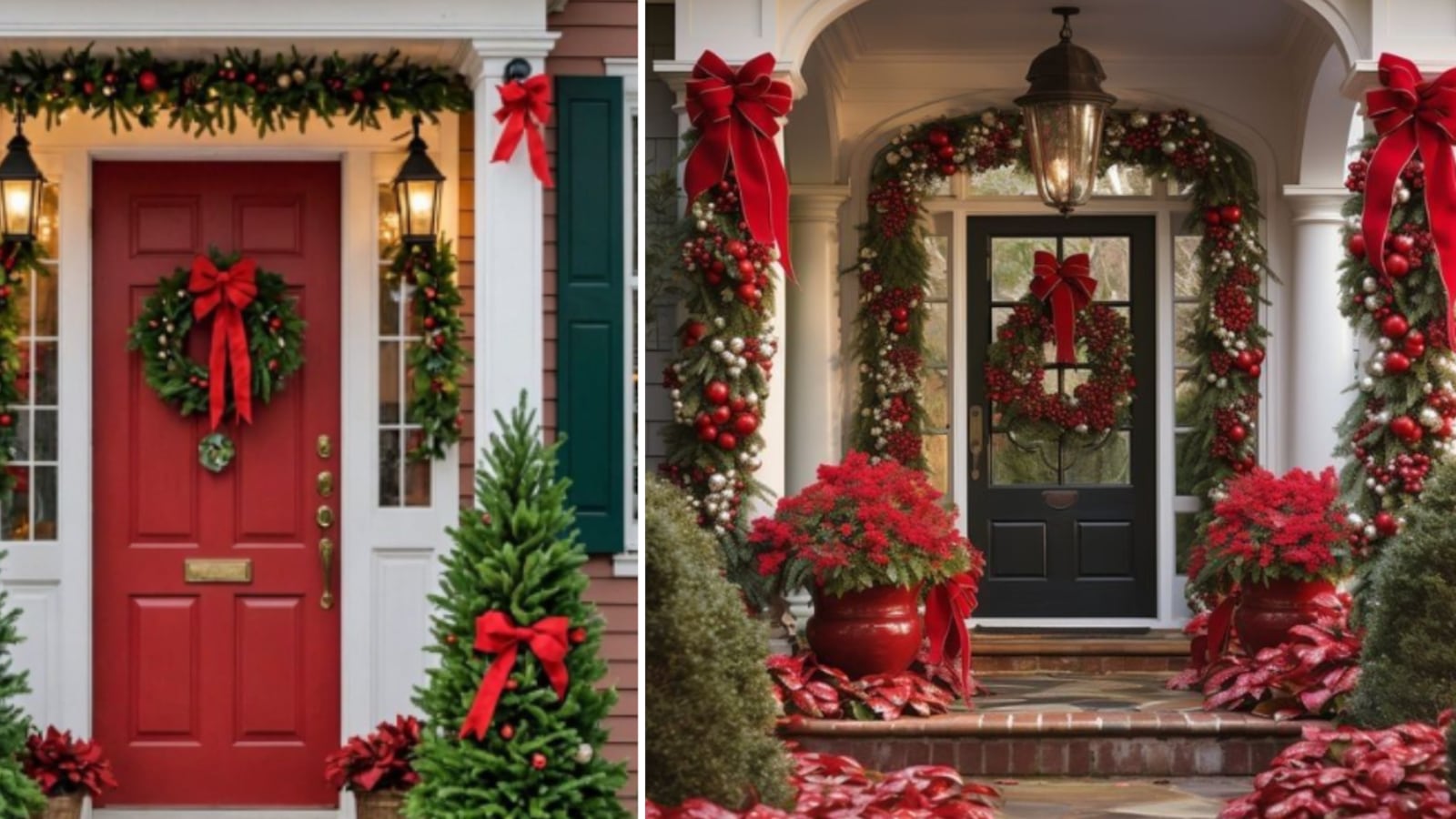 Formas de decorar tu puerta en Navidad 2024