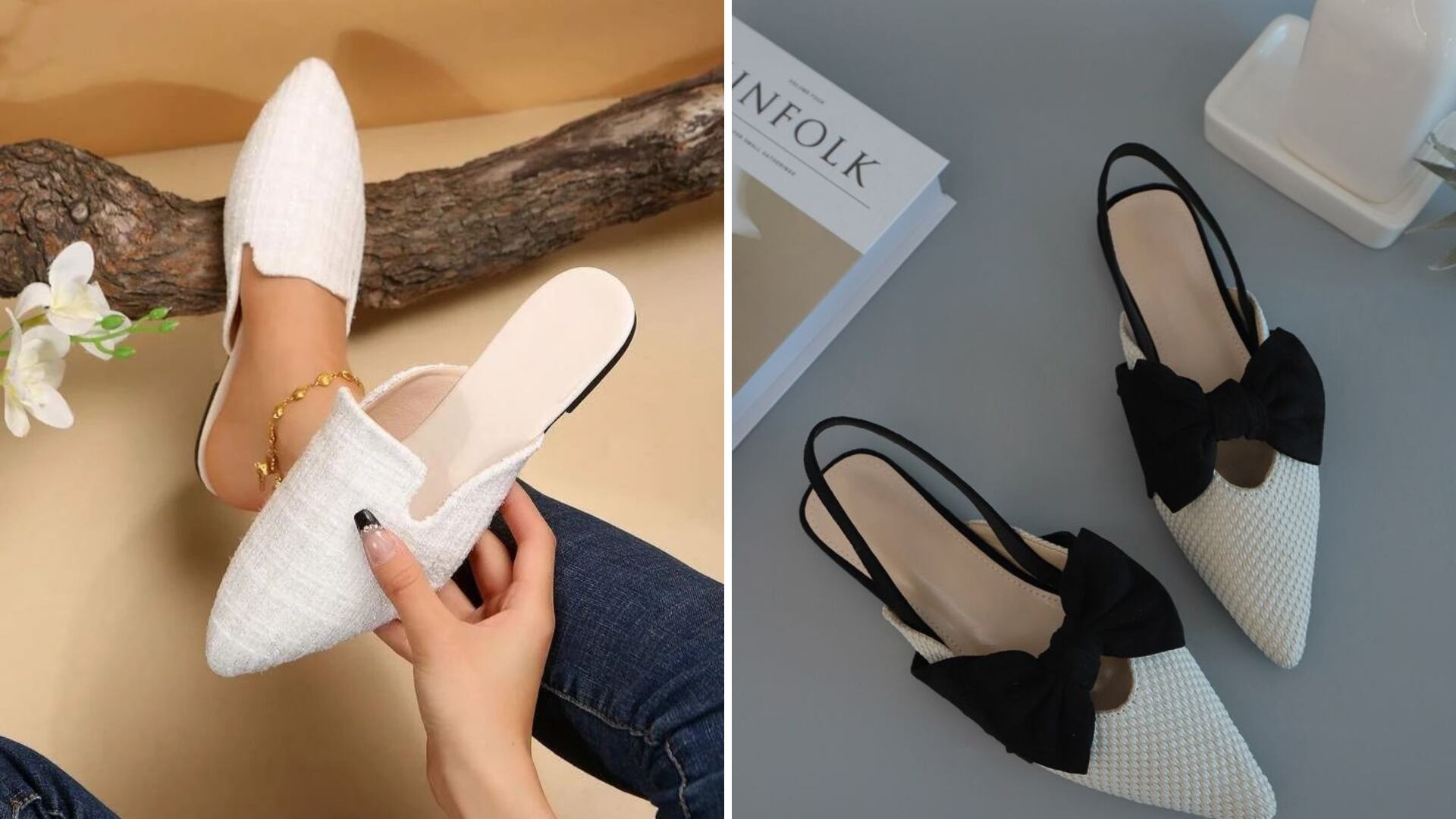 Bailarinas destalonadas, el accesorio infaltable para esta primavera