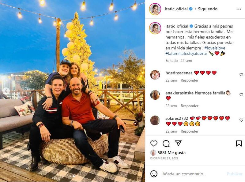 Itatí Cantoral es muy cercana a sus tres hermanos mayores