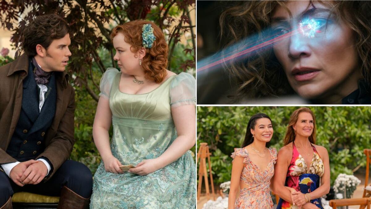 Escenas de 'Bridgerton 3', 'Atlas' y 'La madre de la novia'