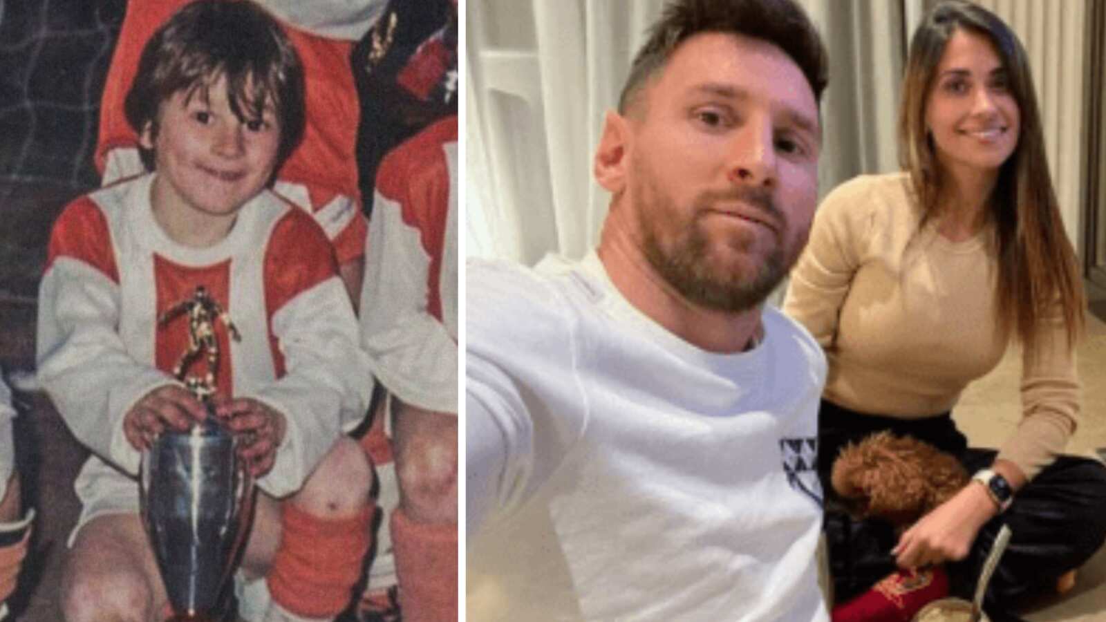 Lionel Messi y su esposa