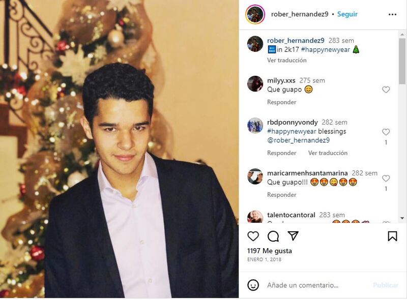 Roberto Miguel Hernández en una postal tomada en 2018