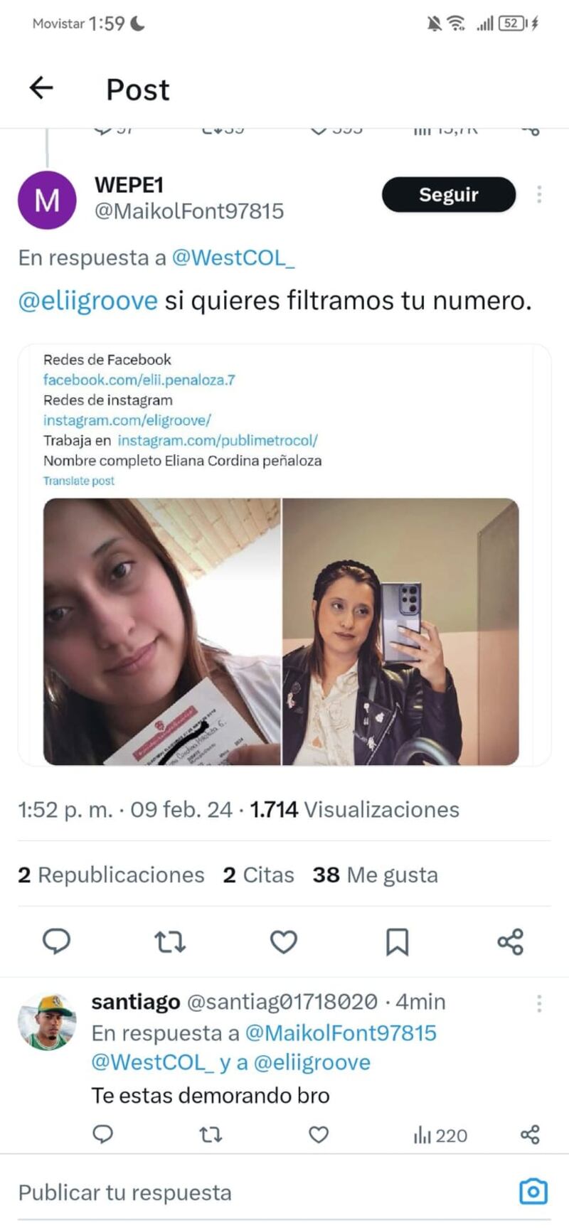 Amenazas de muerte por parte de seguidores de Westcol a periodistas de Publimetro