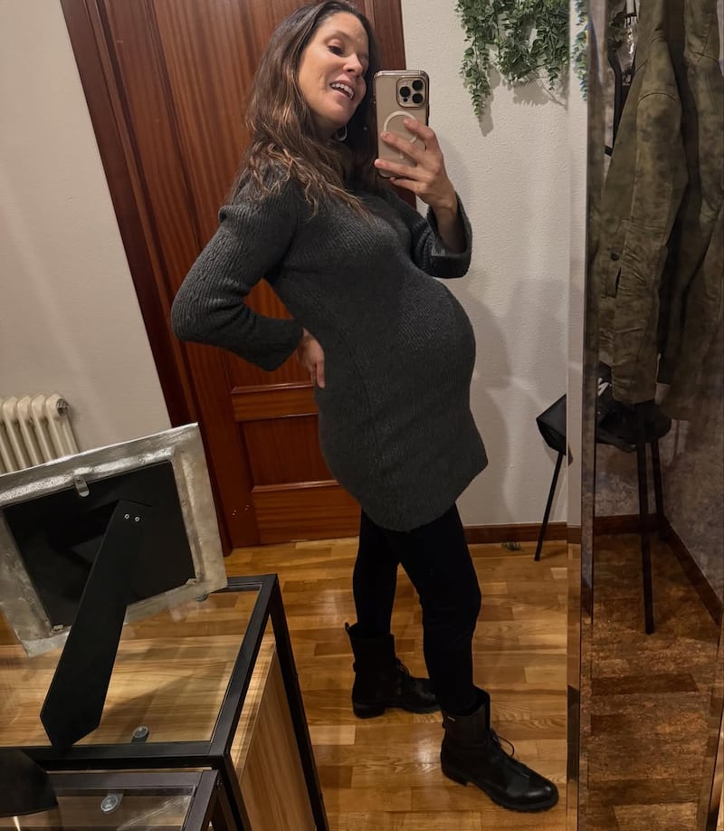 La chef Carolina Sánchez con 36 semanas de embarazo.